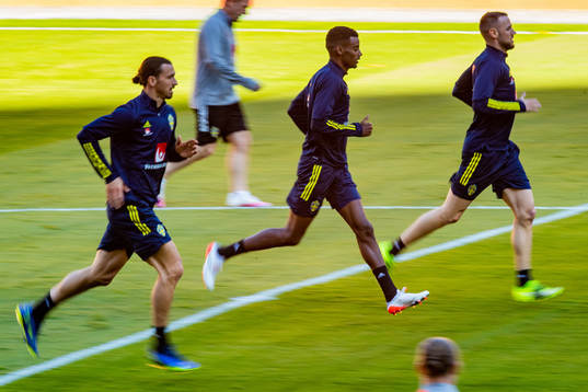 Alexander Isak, Zlatan Ibrahimovic and Alexander Milosevic