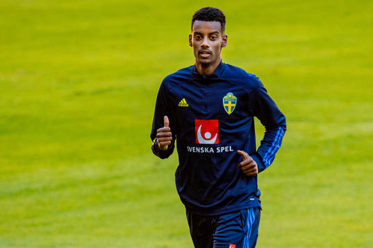Alexander Isak of the Swedish national football team