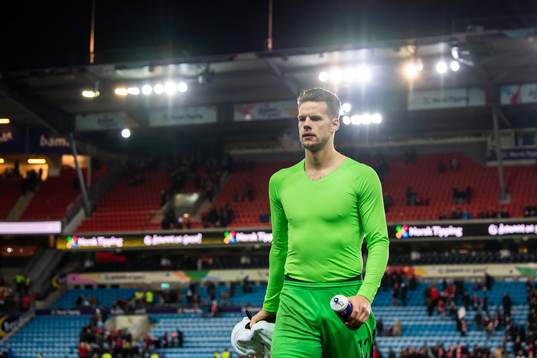 Goalkeeper Ørjan Håskjold Nyland of Norway looks dejected