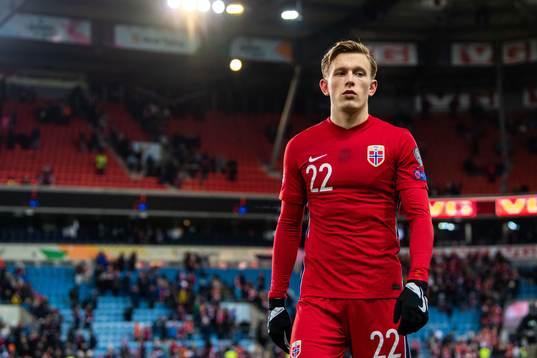 Marcus Holmgren Pedersen of Norway looks dejected