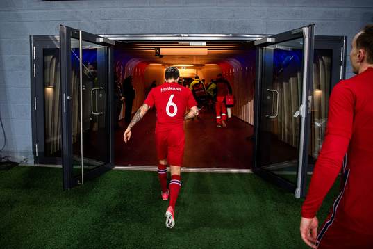 Mathias Normann of Norway leaves the pitch