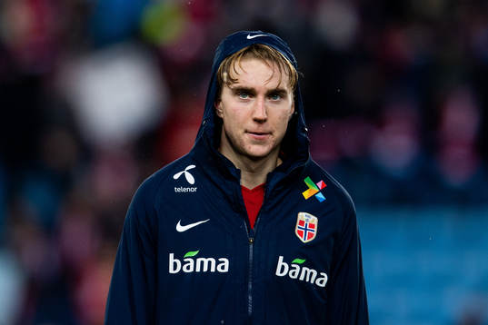 Kristian Thorstvedt of Norway looks dejected