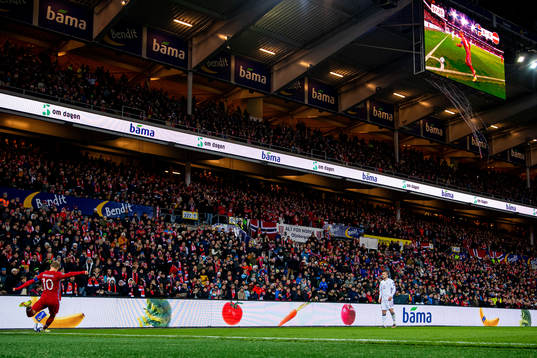 Martin Ødegaard of Norway takes a corner kick