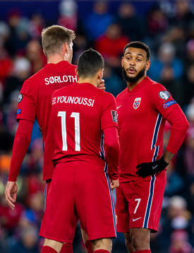 Alexander Sørloth, Mohamed Elyounoussi and Joshua King of