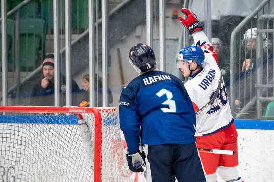 Lukas Stehlik of Czech Republic celebrates scoring 0-1