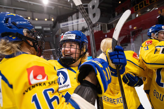 Lina Ljungblom of Sweden celebrates