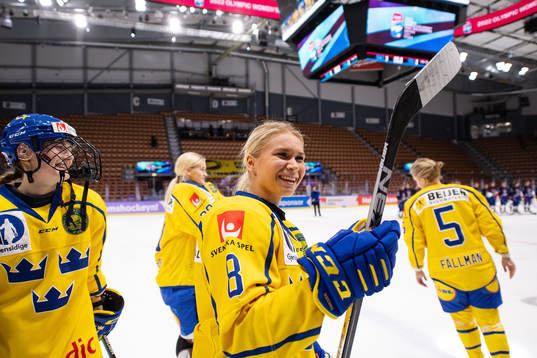 Ebba Berglund of Sweden celebrates