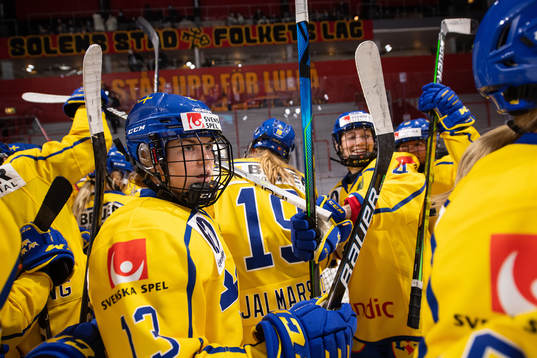 Emma Muren of Sweden celebrates
