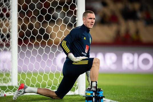 Goalkeeper Robin Olsen of Sweden