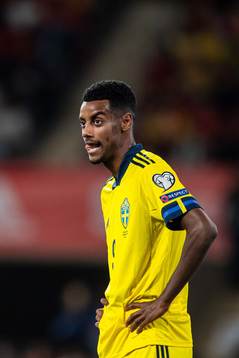 Alexander Isak of Sweden looks dejected