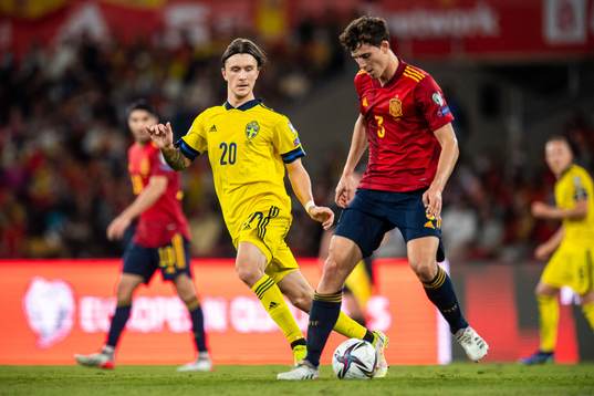 Kristoffer Olsson of Sweden and Pau Torres of Spain