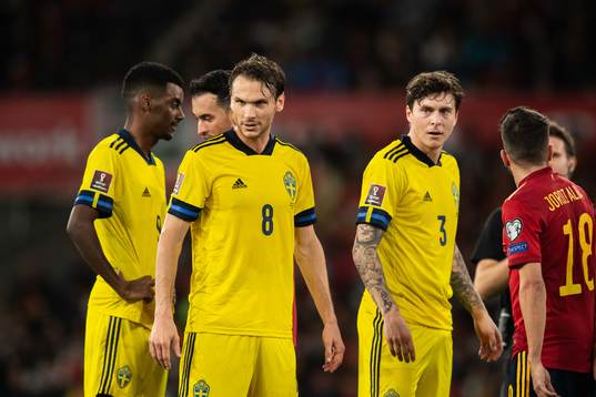 Alexander Isak, Albin Ekdal and Victor Nilsson Lindelöf of