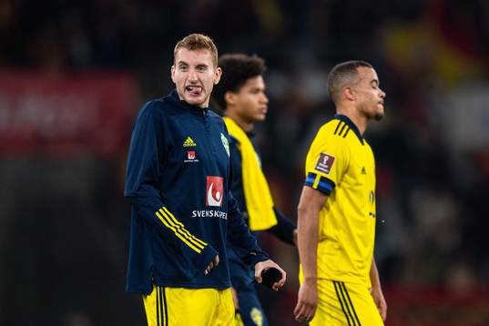 Dejan Kulusevski of Sweden looks dejected
