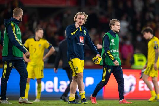 Emil Forsberg of Sweden looks dejected