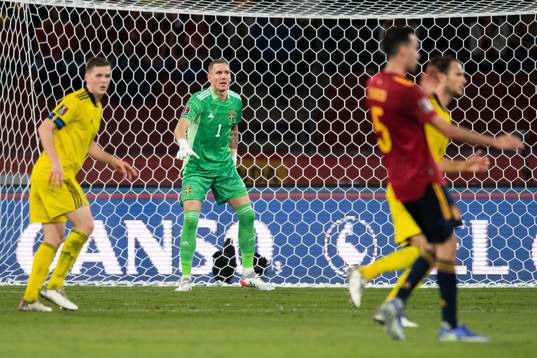 Goalkeeper Robin Olsen of Sweden