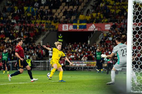 Emil Forsberg of Sweden with a scoring opportunity