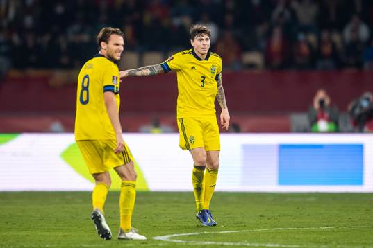 Albin Ekdal and Victor Nilsson Lindelöf of Sweden
