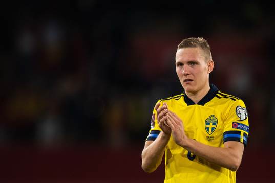 Ludwig Augustinsson of Sweden looks dejected