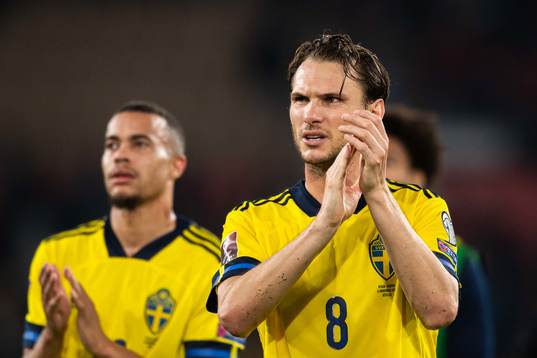 Albin Ekdal of Sweden looks dejected