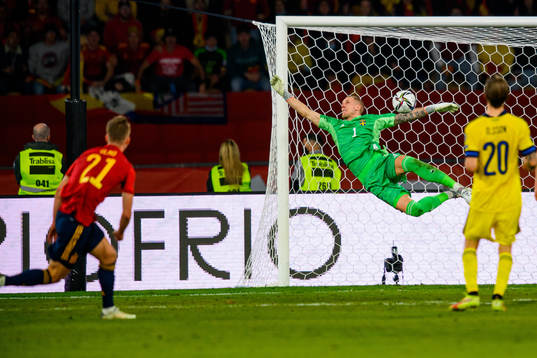 Goalkeeper Robin Olsen of Sweden