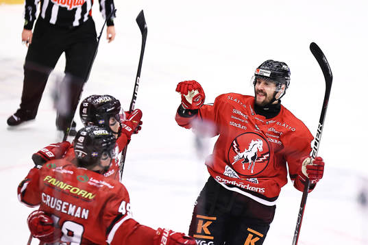 Vita Hästens Marcus Eriksson jublar