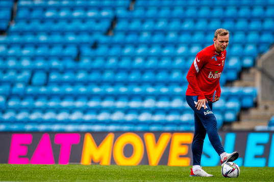 Marius Lode of the Norwegian national football team