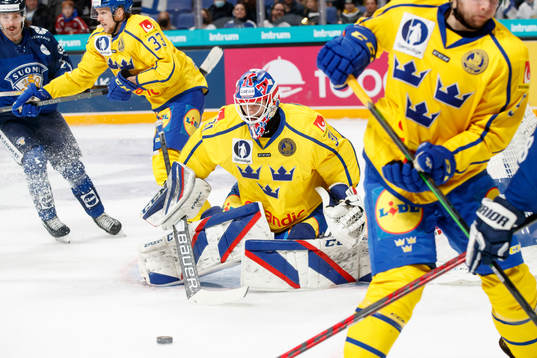 Goalkeeper Lars Johansson of Sweden