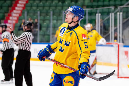 Anton Olsson of Sweden looks dejected
