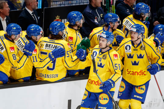 Anton Lander and Carl Klingberg of Sweden