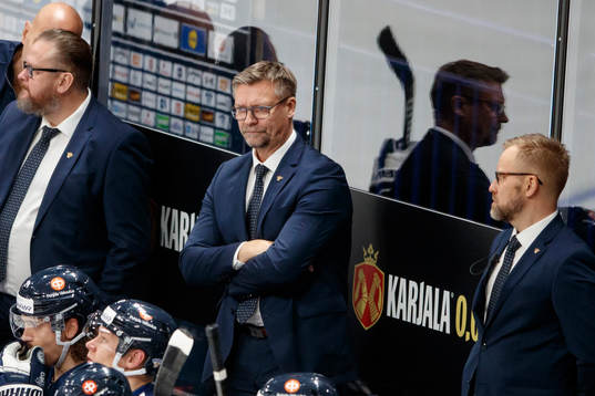 Goalie Coach Kari Lehtonen, Head coach Jukka Jalonen and