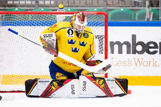 Goalkeeper Jesper Wallstedt of Sweden