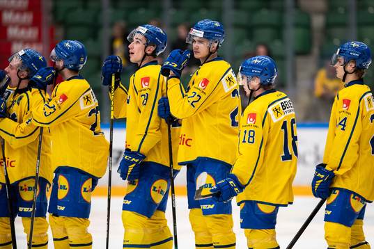 Liam Öhgren, William Wallinder and Zion Nybeck of Sweden