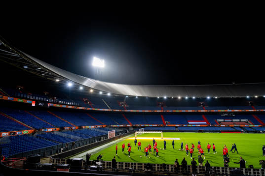 General interior view of Stadion Feijenoord and the
