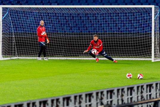 Goalkeeper André Hansen and goalkeeper Ørjan Håskjold