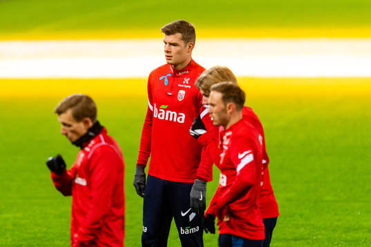 Alexander Sørloth of the Norwegian national football team