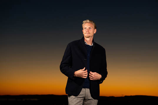 Morten Thorsby poses for a portrait