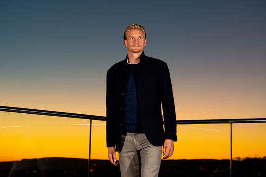 Morten Thorsby poses for a portrait