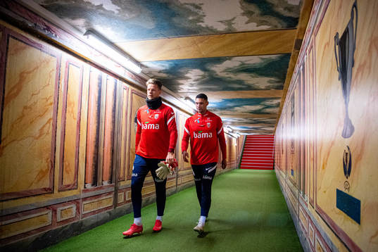 Goalkeeper Ørjan Håskjold Nyland and Ruben Gabrielsen of