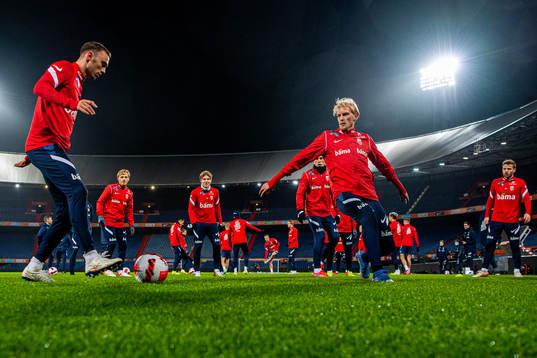 Fredrik Aursnes and Morten Thorsby of the Norwegian