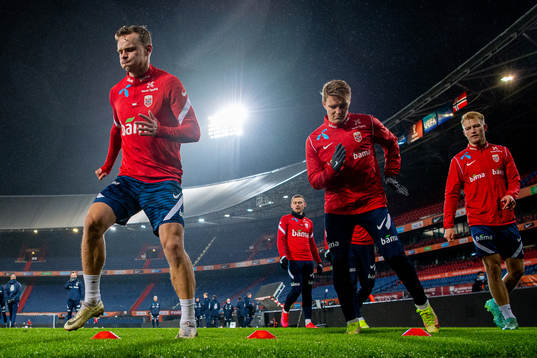 Marius Lode and Martin Ødegaard of the Norwegian national
