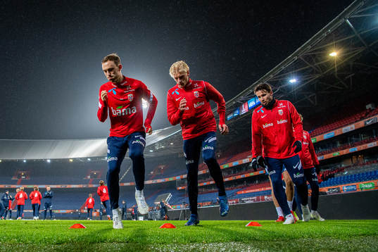 Fredrik Aursnes, Morten Thorsby and Anders Trondsen of the