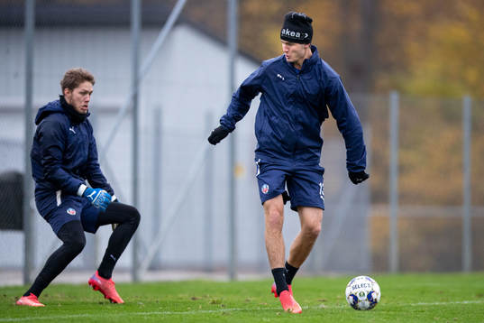 Målvakt Kalle Joelsson och Wilhelm Loeper
