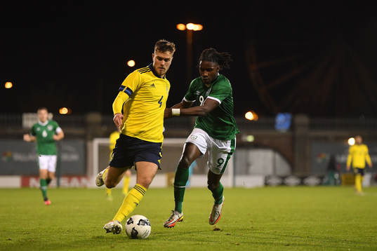 Pavle Vagic of Sweden and Joshua Ogunfaolu-Kayode of