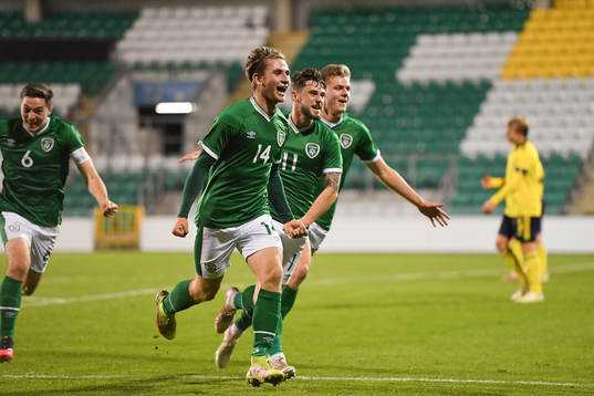 Oliver O'Neill of Republic of Ireland celebrates