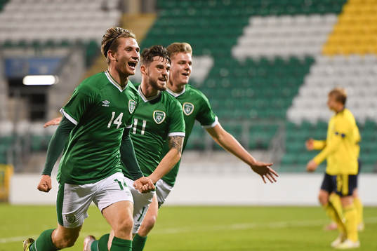 Oliver O'Neill of Republic of Ireland celebrates