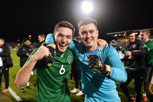 Conor Coventry and Louie Watson of Republic of Ireland