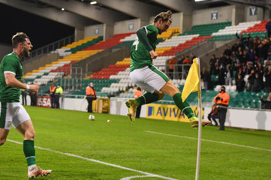 Oliver O'Neill of Republic of Ireland celebrates