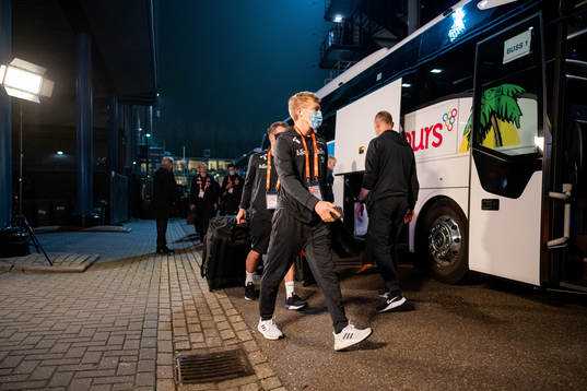 Birger Meling of Norway arrives