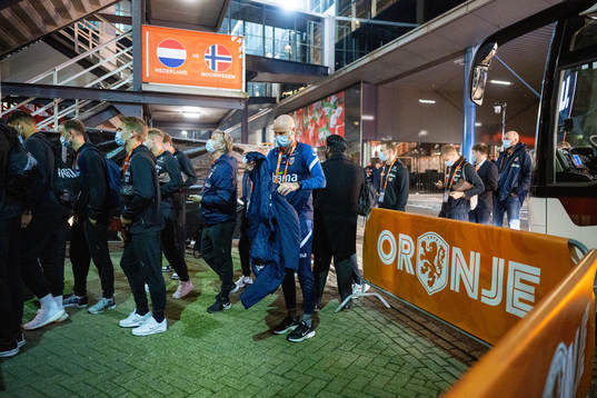 Ståle Solbakken, head coach of Norway, arrives
