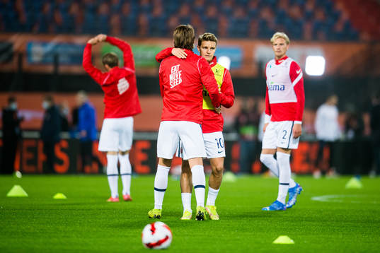 Martin Ødegaard and Stefan Strandberg of Norway